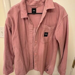 Vans Men's Casual Pink Corduroy Shirt